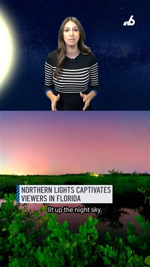 These stunning lights are caused by solar storms interacting with Earth’s magnetic field. Did you catch a glimpse? 👀 #AuroraBorealis #NorthernLights #SolarStorm #SpaceWeather #NightSky | NBC 6