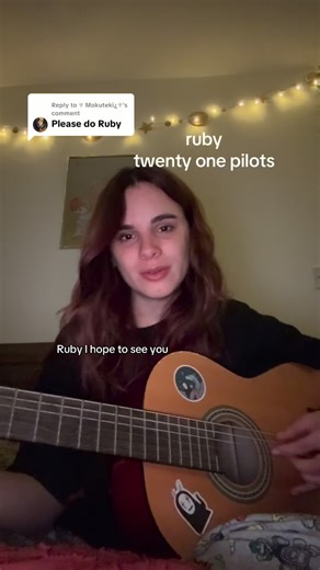 bef on Instagram: "ruby - @twentyonepilots this song means a lot to me. tell our dad i’m sorry. you’re an angel. #cover #twentyonepilots #tylerjoseph #joshdun #ruby #guitarcover #singing"