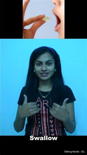 How to Say "Swallow" in Sign Language | ISL | #Shorts