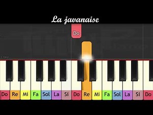 Apprendre au piano très facile la chanson "La javanaise" de S.Gainsbourg (pour grands débutants)