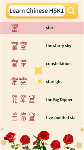 1.3K views · 42 reactions | #everydaychinese #chineseteachers #chineseculture #mandarin #chinesetraditionalculture #words about stars in chinese | Jenny | Facebook