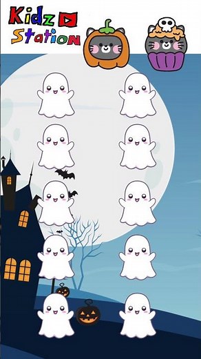 10 Little Ghosts 👻 | Kids Songs | #Kidzstation #shorts
