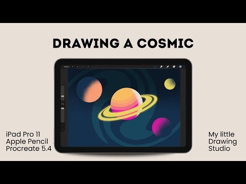 Drawing a Dreamy Space Illustration | Procreate Drawing