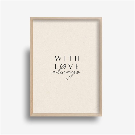 Typography Digital Artwork “with Light With Love With Lore” in Green Tones Adds Modern Minimalist Decor, Elegant Quote, and Earthy Aesthetic - Etsy