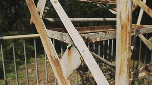 Old rusty and deteriorated staircase seen in detail - Free Stock Video