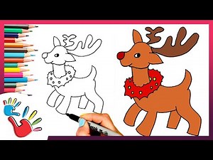 How to Draw Santa's Reindeer | Easy Step-by-Step Tutorial for Kids