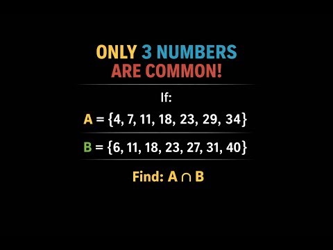 Only 3 Numbers Are Common! | 30-Second Set Theory Challenge