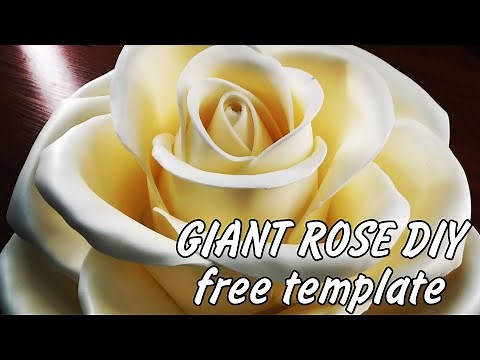 Giant foam flowers tutorial | Foam roses | Foam sheet craft ideas |
