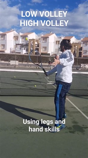9.2K views · 173 reactions | Net play practice adjusting to different heights with the volley. The low volley you may contact later the high volley in front to put the ball away. #juniortennispros #tennisvolley #onemoreball #tennisstrokes #tenniscoaching #tennisplayer #forehandvolley #tennistechnique #tennislover #tenis #tennistraining #Tennistraining | Tennis | Facebook