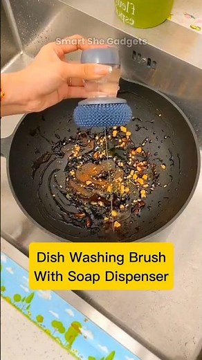 Dish Washing Brush with Soap Dispenser #DishWashingBrush