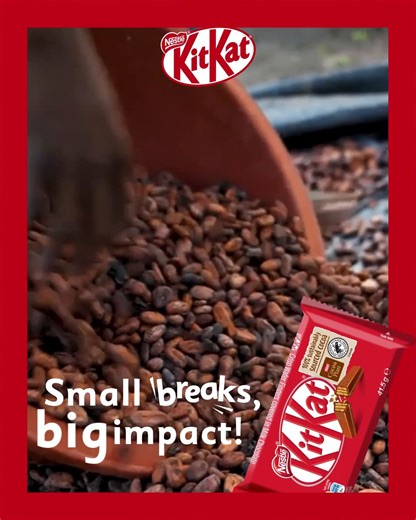 Breaks are good for you. But breaks that do good? Even better. 🍫 Your break is sustainably sourced and forest positive. Find out more at https://www.nestlecocoaplan.com #HaveABreakHaveAKitKat | KitKat