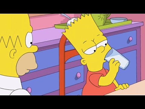 Bart Drinks His Milk