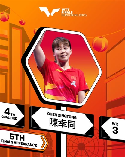 World Table Tennis on Instagram: "The highlights of Chen Xingtong's 2025 season was her first #WTTChampions title at #WTTYokohama, as well as impressive performances at #SingaporeSmash, #WTTChongqing and #WTTIncheon 👏 She marks her 5th #WTTFinals appearance this season, heading into the fray with an impressive Finalist finish from last season's #WTTFukuoka 😎 #WTTHongKong #TableTennis"