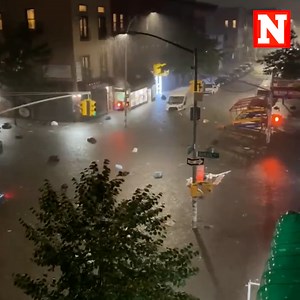 825K views · 3.9K reactions | New York was left submerged after remnants of Hurricane Ida hit the state. Subway stations had to be evacuated and closed after gallons of water we seen breaking through walls and flowing down stairs. Flash flood warnings have been issued out to residents as the flooding continues to hit New York. https://www.newsweek.com/ida-live-updates-flash-floods-new-york-emergency-1625279 | Newsweek | Facebook