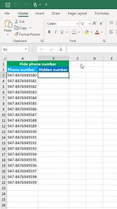 Hide phone number in excel #microsoftexcel #exceltips #exceltricks #exceltraining #exceltutorial #exceltipsandtricks #spreadsheets | Time to Office | Facebook