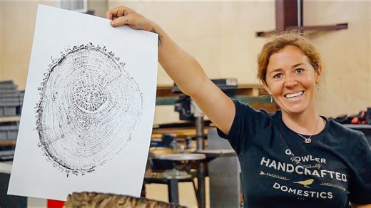 Make artistic prints using a real tree ring