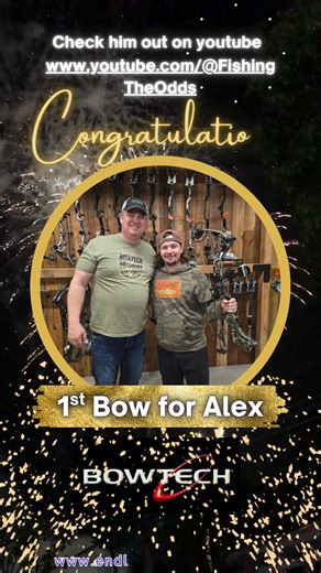 Congratulations Alex. He purchased his first bow today. A Bowtech Core SR with a Black Gold sight, a Hamskea Hybrid Hunter pro rest and topping it off with some Victory Arrows. Welcome Alex to the family!!!! Also check him out on YouTube. https://youtube.com/@fishingtheodds?si=KUGWwyoad5b0xMEx | Endless Archery