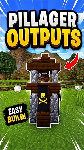 Minecraft Easy Pillager Outpost Build Tutorial #minecraft #gaming #minecraftshorts
