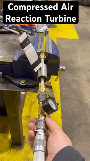 I Built a Compressed Air Turbine… and It Actually SPINS!
