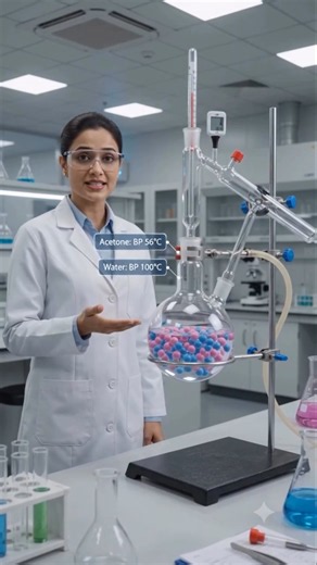 Separation of mixture of miscible liquids - Simple Distillation #chemistry