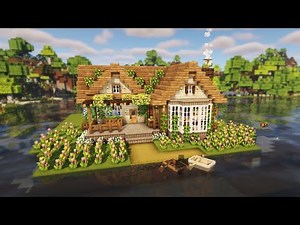 Minecraft: Aesthetic Starter Cottage Tutorial / Mizuno's 16 Craft Resource Pack