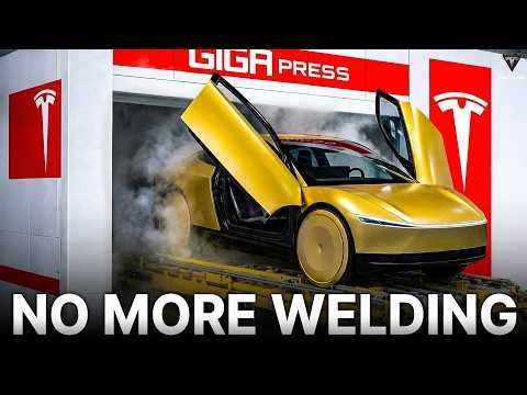 Elon Musk's New GIGA Press 2026 On "Cybercab Production Line", Welding Deleted!