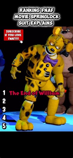 FNAF HOW SPRINGLOCK SUIT ENDS YOU RANKED! #fnaf #fivenightsatfreddys #horrorgame @bagos11