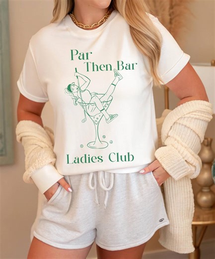 Par Then Bar Golf Shirt, Over Par and Under the Influence, Ladies Golf Shirt, Lady Golfer, Woman Golfer, Funny Golf, Womens Golf Shirt - Etsy