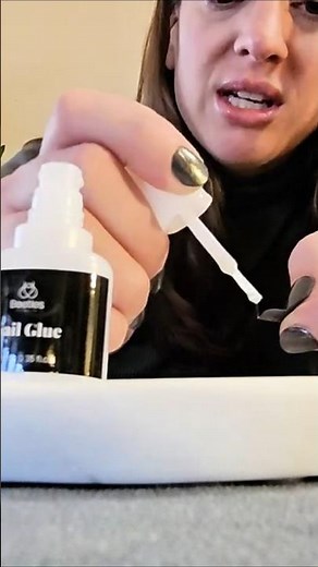 Testing this brush-on nail glue for press-ons #shorts #amazonfinds