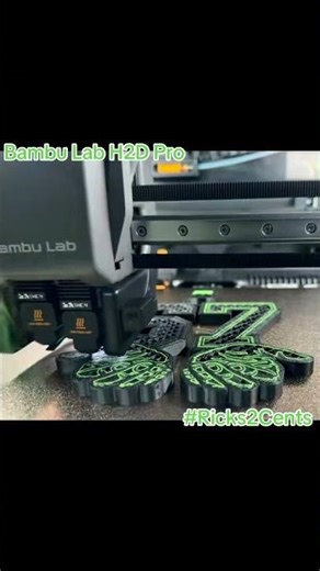 Bambu Lab H2D Pro is already putting in work Printing a 6/7 Charm Bling