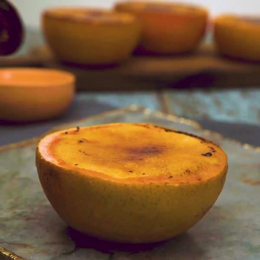 1.5M views · 2.4K reactions | Bruleed grapefruit is nice, but grapefruit CREME brulee is next-level! Save the recipe for later: https://foodtv.com/2PzOj0Z | Food Network | Facebook