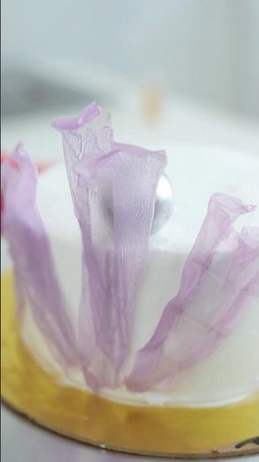 How to Decorate Cakes with Rice Paper | Easy Tutorial #repost