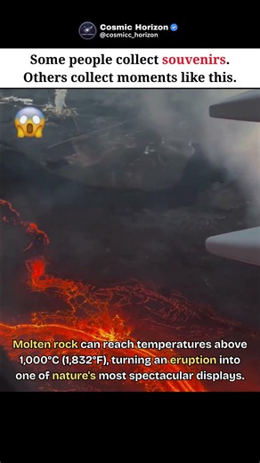 Some People Collect Souvenirs. Others Fly Over an Active Volcano #youtubeshorts #space #sciencefacts