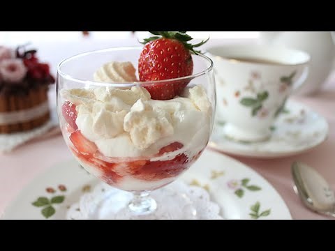 【イギリスのお菓子】イートンメスの作り方！ Eton Mess Recipe