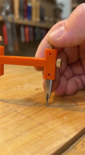 Tiny Trammel Points Draw Perfect 2-Foot Circle