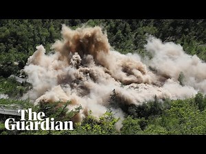 Huge explosions as North Korea 'destroys' nuclear test site