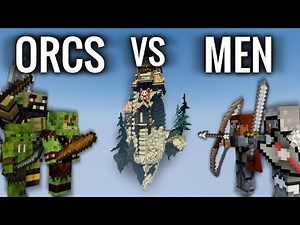 Minecraft - ORCS VS MEN | Fantasy Battle