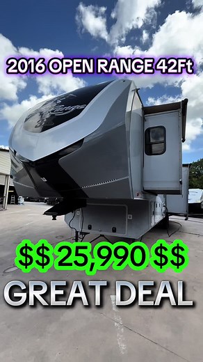 💥☄️ 2016 OPEN RANGE 42Ft ☄️💥. $$25,990$$ ⚡️🔴🔥. ‼️‼️ RVS FOR SALE ‼️‼️#rvlife #outdoorlife #tiktokmademebuyit #rvlivingfulltime #fyp #rvforsale @RV LIFE