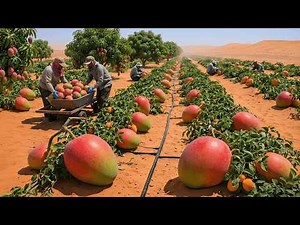 How To Grow Trees In The Desert: The Epic Harvest of Giant Red-Green Mangoes! | 4K resolution