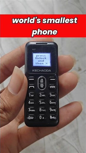 The World's Smallest Phone 📱🔥 #miniphone #techgadgets #smallestphone