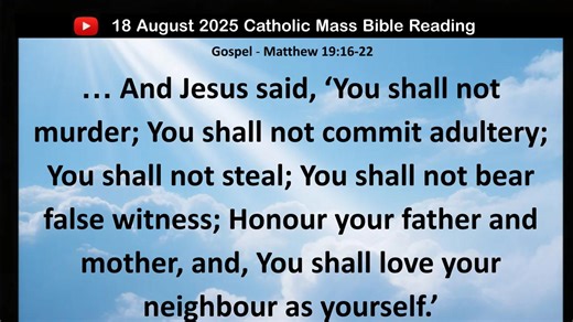 Monday 18 August 2025 Catholic Mass Bible Reading https://youtu.be/OA6-NyzxnhA Monday 18 August 2025 First reading Judges 2:11-19 In those days: The people of Israel did what was evil in the sight of the Lord and served the Baals. And they abandoned the Lord, the God of their fathers, who had brought them out of the land of Egypt. They went after other gods, from among the gods of the peoples who were around them, and bowed down to them. And they provoked the Lord to anger. They abandoned the Lo