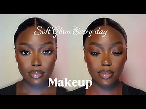 Black Girl Soft Glam Makeup Tutorial | Flawless & Glowy Look ✨| Beginner Friendly