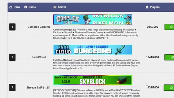 Top 5 Crossplay Minecraft Servers for Java & Bedrock