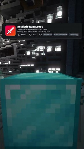 REALISTIC Item Drops Minecraft shorts