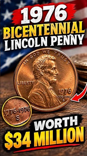 Ultra Rare 1976 Bicentennial Lincoln Penny Worth $34 Million? #coin #chicagocoin #money