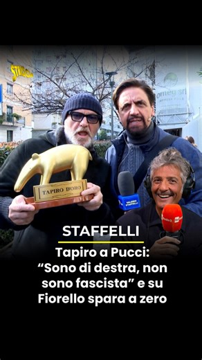 Tapiro a Pucci: «Sono di destra, non sono fascista» e su Fiorello spara a zero Guarda il video al link: https://www.striscialanotizia.mediaset.it/video/tapiro-a-pucci-sono-di-destra-non-sono-fascista-e-su-fiorello-spara-a-zero #Striscialanotizia Valerio Staffelli #AndreaPucci #Fiorello | Striscia la notizia