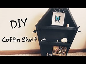 DIY Gothic Coffin Bookshelf