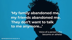 Sahil believed in his religion till four years ago when he came to recognise what he calls the “flaws” of its teachings. After he told his family about turning to atheism, he found himself excommunicated, living “in hiding”, away from home, in isolation: http://toi.in/DJTbDY33 | TOI Plus
