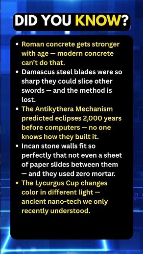 5 Lost Technologies That Were More Advanced Than TODAY 😳