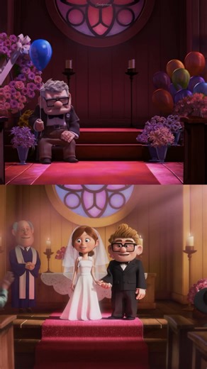 shootsy on Instagram: "Pixar’s Up opens not with words, but with one of the most emotionally resonant montages in film history — a masterclass in visual storytelling that transcends dialogue altogether. In just a few minutes, the life of Carl and Ellie unfolds through movement, framing, color, and music — proof that cinematic emotion doesn’t need exposition, only truth. Every gesture, glance, and edit carries weight. We see time pass not through narration, but through rhythm and detail: the fade